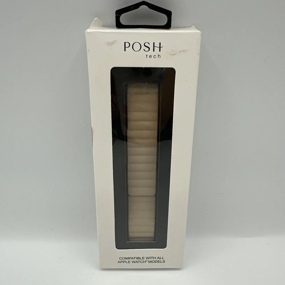 Posh Tech Magnetic Leather Band for Apple Watch - Pink/Tan